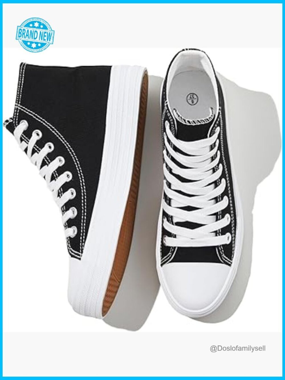 High Top Canvas Sneakers Lace Up Comfortable Casual Shoes Fashion Sneakers